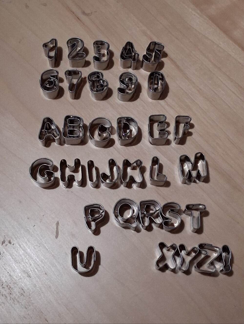 Fondant Alphabet And Number Cutters